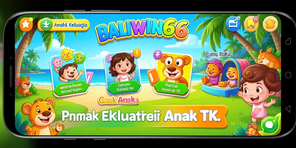 Tampilan antarmuka permainan edukatif BALIWIN66 yang ceria dan interaktif.