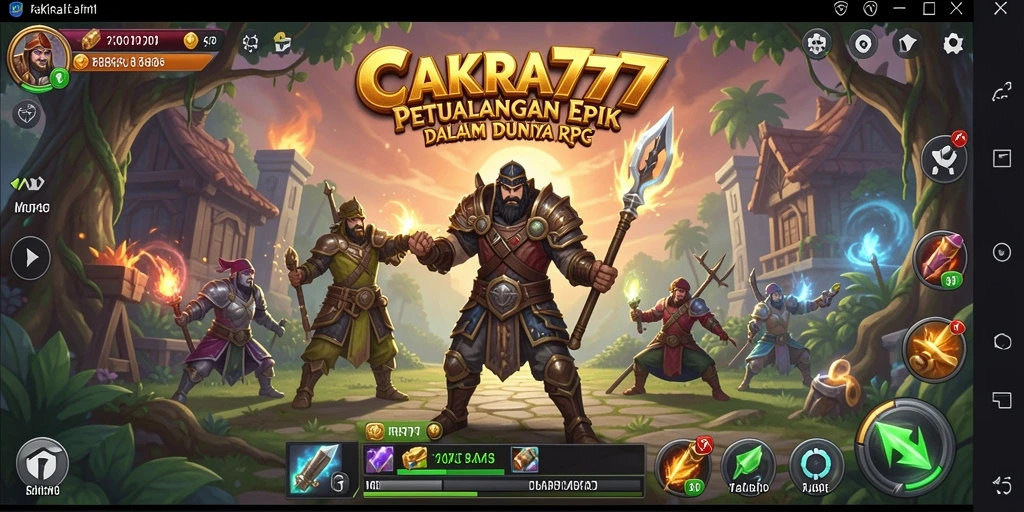 Tampilan antarmuka permainan CAKRA777 yang menarik dan penuh warna.