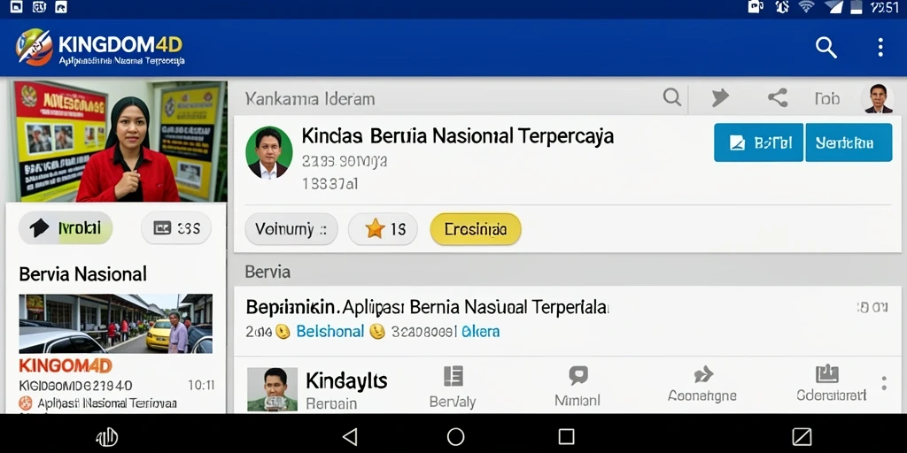 Tampilan antarmuka aplikasi KINGDOM4D yang menarik dan informatif.