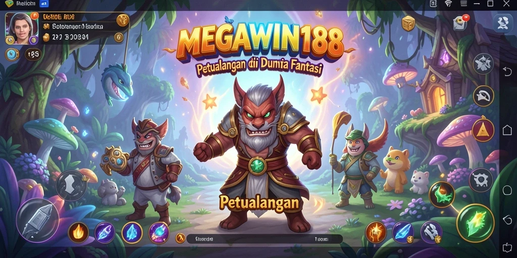 Tampilan antarmuka MEGAWIN188 saat menjelajahi dunia Petualangan.